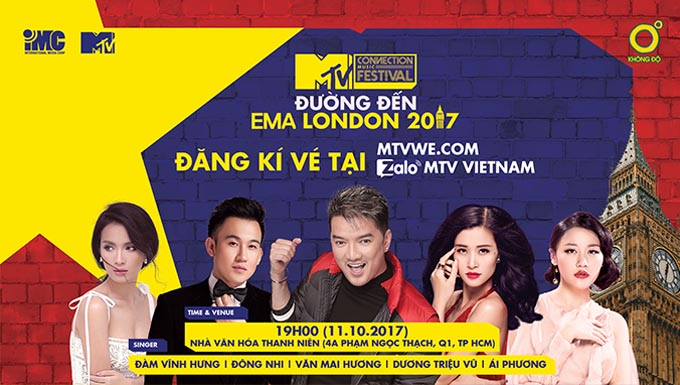 Danh sách nhận vé MTV Connection Tháng 10 - Đường đến EMA London 2017 (Đợt 3)