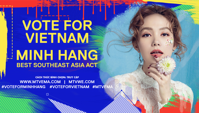Minh Hằng đại diện Việt Nam tranh cử tại giải thưởng âm nhạc hàng đầu thế giới MTV EMA 2018  