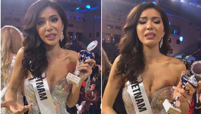 Minh Tú bật khóc khi trượt top 10 Miss Supranational 2018